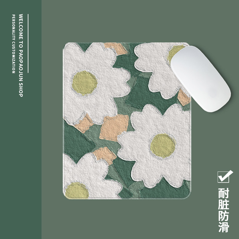 Oil painting book office flower mouse pad lock edge dormitory home men and women computer notebook desktop medium and small students