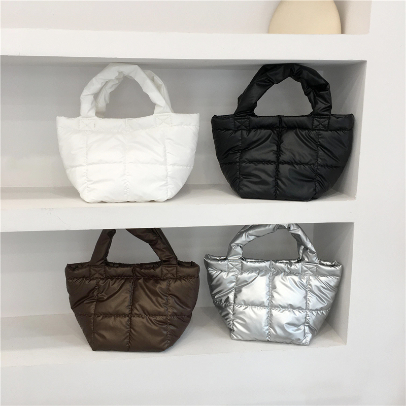 Small Dirty Bag, Niche Design, Fashionable Quilted Stitching, Checkered Space Bag, Tote Bag, Handbag