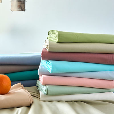 All-cotton solid color bed sheet pillowcase, home antibacterial 100% pure cotton single and double bedroom bed sheet pillowcase three-piece set