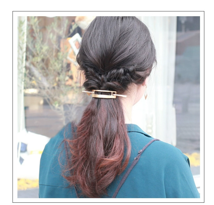 Nhật Bản ins thanh lịch hoang dã kim loại rỗng ngọc trai tấm kẹp tóc phụ kiện kẹp tóc bóng đầu đuôi ngựa phụ kiện tóc - Phụ kiện tóc