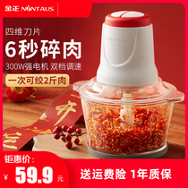 Meat grinder Household electric vegetable dumpling meat mince small garlic machine Automatic stirring garlic multi-function garlic artifact