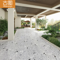 Terrazzo tile 600X600 gray living room kitchen bathroom wall tile Balcony non-slip wear-resistant yard floor tile