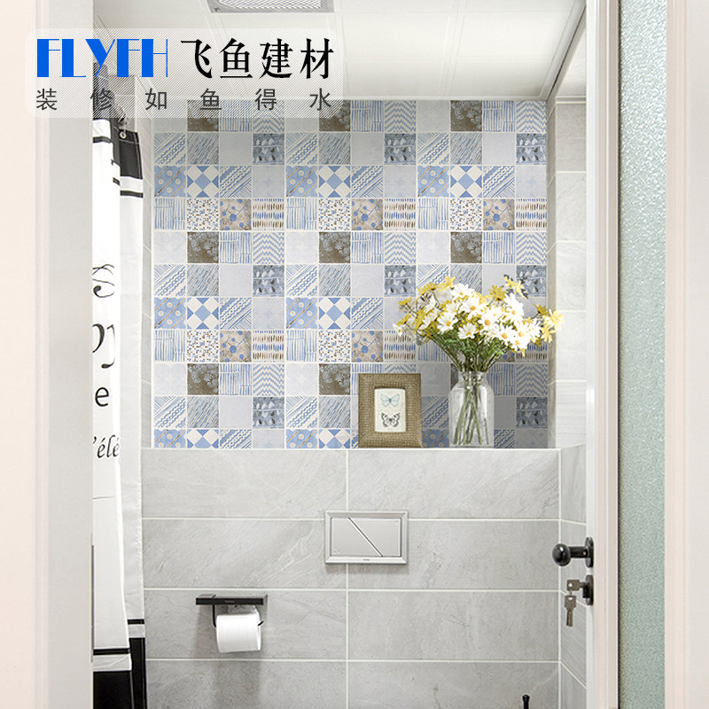 Nordic retro tiles Kitchen wall tiles Balcony dining room powder room Kitchen non-slip floor tiles tiles 300