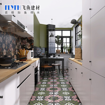 Medieval style bathroom tiles rose small tiles French retro bathroom toilet wall tiles balcony kitchen floor tiles