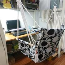 Hanging chair College dormitory bedroom Outdoor indoor lazy artifact Literary canvas swing Hammock hanging basket Rocking chair