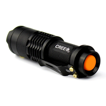 LED flashlight Telescopic focus long-range Q5 rechargeable self-defense waterproof No 5 battery Micro mini Small