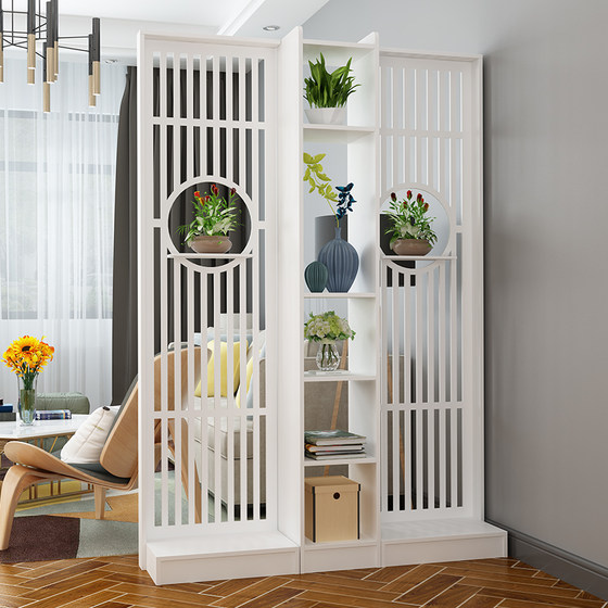 New Chinese style screen partition shelf living room decorative wall simple modern office entrance door entry porch cabinet