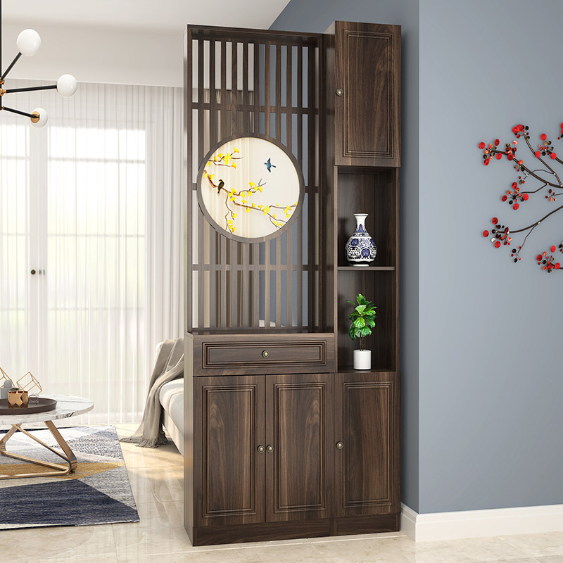 Living Room Cubicle in door Entry into the family Wine cabinet New Chinese Racks Modern Minima Screen Xuanguan Cabinet Shoes Cabinet Integrated