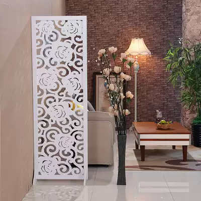 Screen partition Living room simple modern small apartment folding simple mobile double-sided carved hollow entrance decorative wall