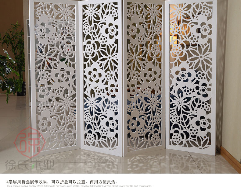 Vách ngăn màn hình gấp màn hình phòng khách thời trang đơn giản hiện đại phòng ngủ Trung Quốc gấp di động chống thấm hai mặt chạm khắc - Màn hình / Cửa sổ khung bảo vệ cửa sổ