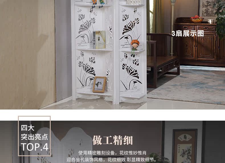 Vách ngăn nhà hàng thời trang phòng khách đơn giản hiện đại gấp màn hình gấp đơn giản di chuyển hai mặt chạm khắc hiên rỗng - Màn hình / Cửa sổ vach ngan phong khach