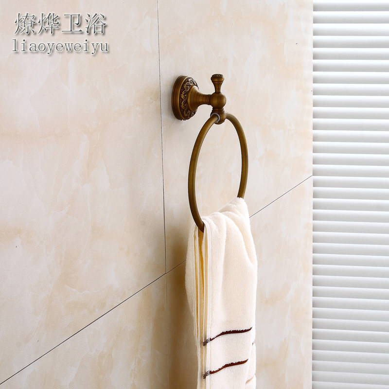 Antique bathroom pendant towel hanging European vintage towel ring Towel hanging Full copper towel ring Towel ring