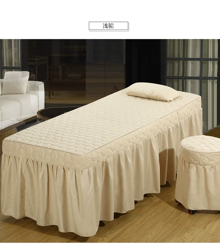 Beauty khăn trải giường đơn mảnh châu Âu đơn giản dập nổi nhỏ và cao đẳng rắn thẩm mỹ viện trắng trải giường massage - Trang bị tấm