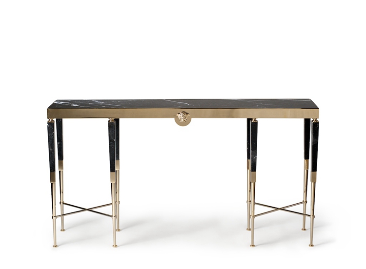 Cung điện nội thất tùy chỉnh Ý hiên hiên bàn hiên hiên tủ bên hiên Versace phần - Bàn / Bàn 	bàn gỗ tân cổ điển