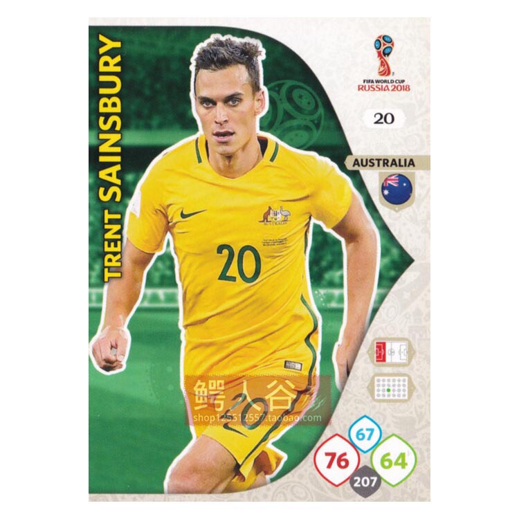 Panini 2018 World Cup Star Card Regular Card Saindsbury Australia 20 #