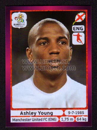 Panini 2012 European Cup star sticker German version Ashley Young England 503 #