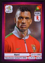 Panini 2012 European Cup star stickers German version of Nani Portugal 272 #
