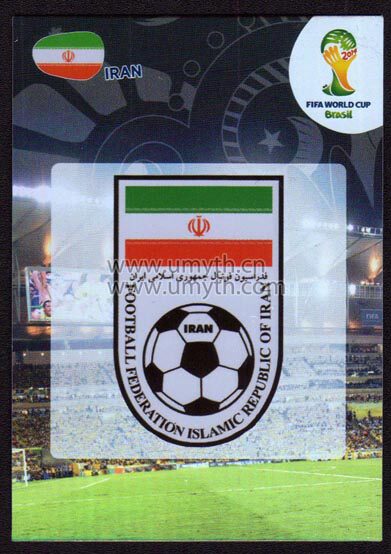 Panini PANINI 2014 World Cup game version star card Team emblem Iran #3