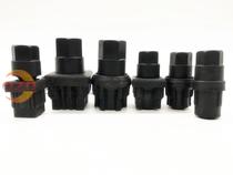 Stainless steel foot cover multi-specification adjustable stainless steel full plastic square rubber sleeve full plastic round adjustable foot pad