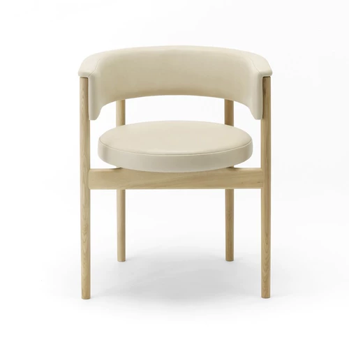 Дизайнерский сплошной дерево обеденный стул Домашний стул Стул Средний стиль белый восковой стул