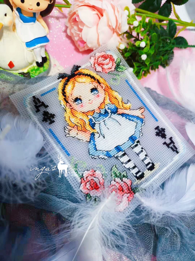 Годная (Genuine) DMC embroidery нитки для вышивания крестиком Алиса игральные карты холодильник магнит пластина