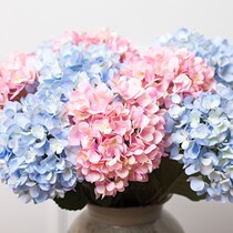(Anti-season clearance) simulation flower big hydrangea table autumn color silk flower living room decoration fake flower