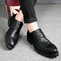 Autumn and winter bright black leather mens shoes 10cm leather mens shoes high shoes 8cm high business casual shoes