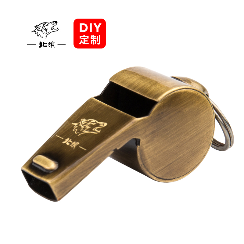 North Wolf teacher basketball referee whistle Children Outdoor survival metal whistle retro brass 065HG