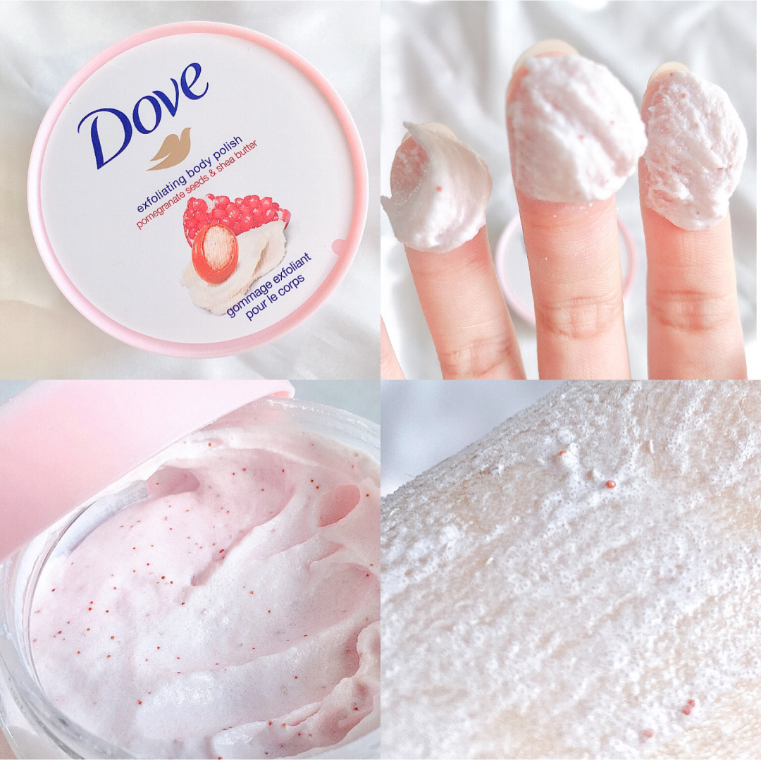 Dove Pomegranate Seed Shea Butter Ice Cream Body Scrub Exfoliating 225ml 298g