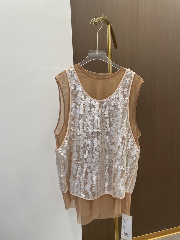 2026 Designer Brand Yizhuo New Heavy-Duty Sequined Two-Piece Top Set