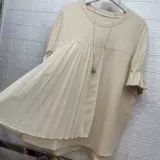 Летний товар, шифоновый комплект, рубашка, футболка с коротким рукавом, оверсайз