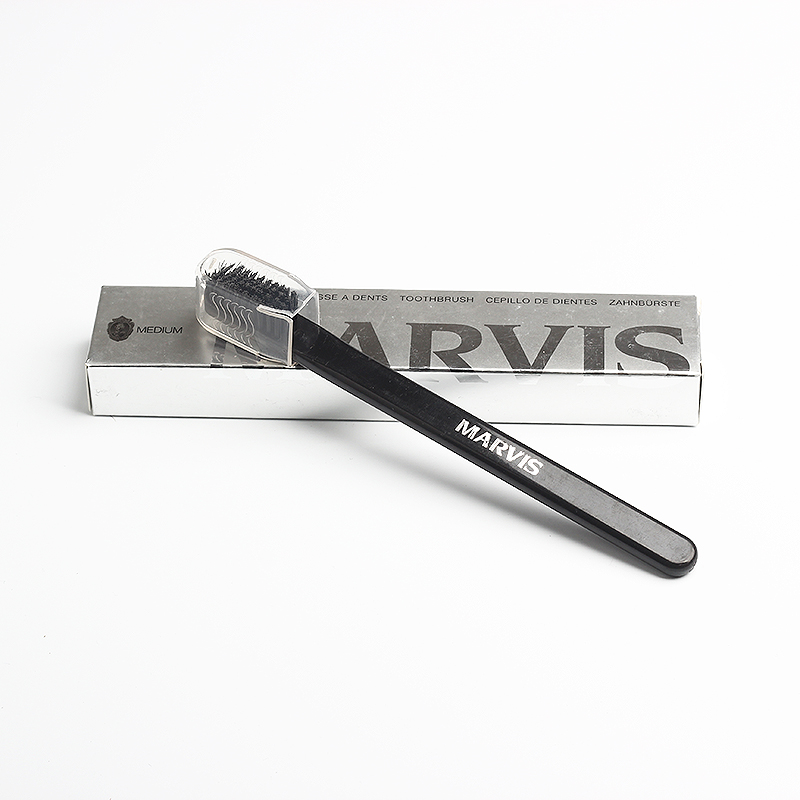 Italian Marvis Malls in hard hair nano toothbrush loves Marsee to smoke stains toothbrush black
