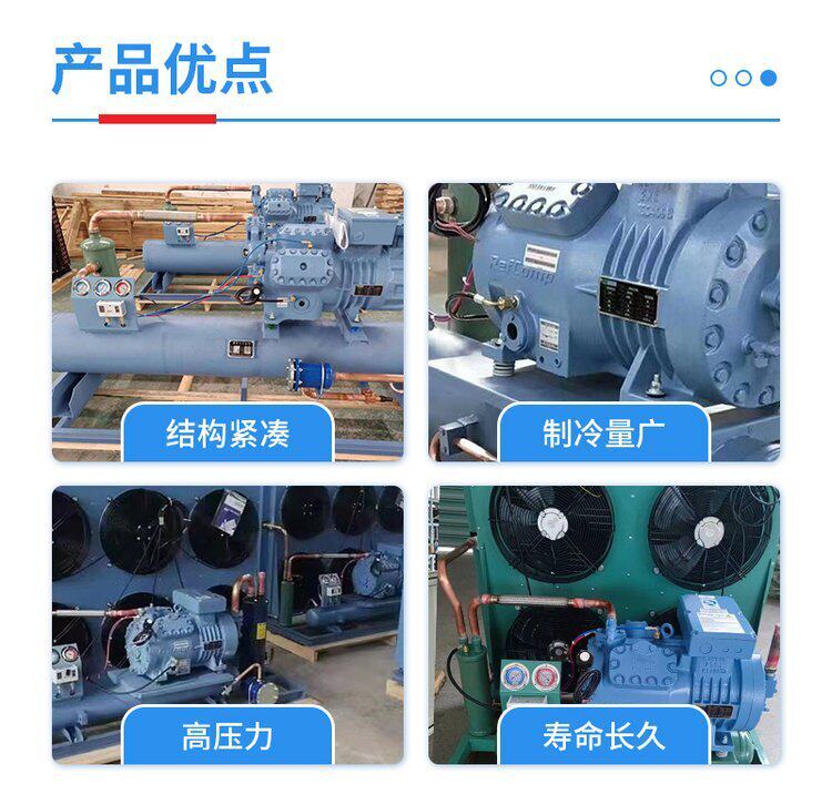 雪人莱富康 低温半封闭活塞压缩机 冷冻库中温制冷机组SP4LF1000(图4)