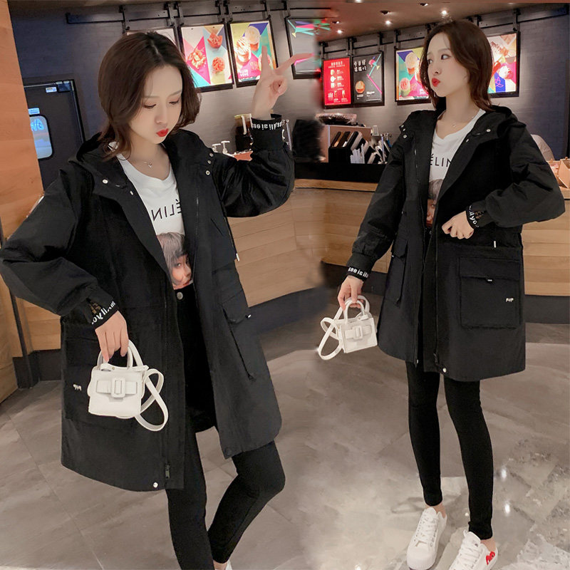 2021 new large size Sizes Pregnant pregnant women's autumn clothing Casual Style suit Korean version Fashion medium long version Wind dress Chauma Conspicuen Skinny Coat