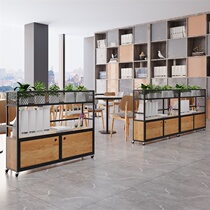 Industrial Wind Office Iron Art Partition Shelve Screen Modern Brief Approxo Xuanguan Decorative Fence Flower Shelf Floor