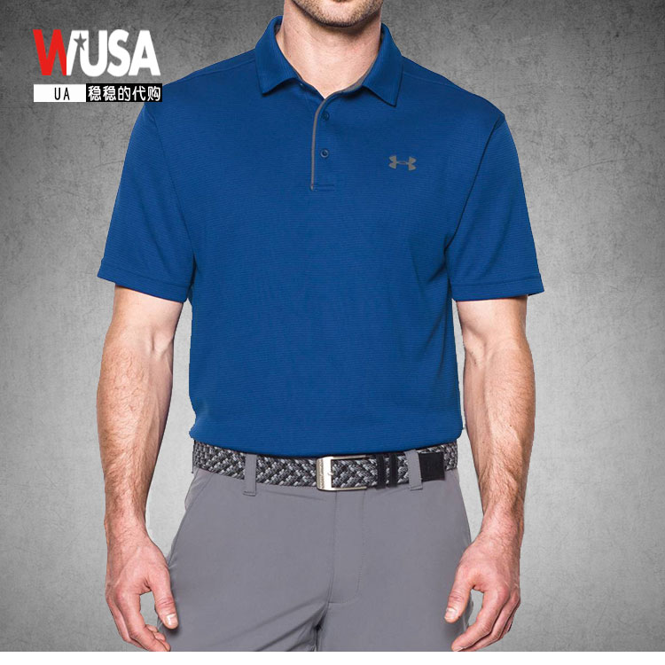 Hoa Kỳ mua UA Tech An Dema golf polo áo sơ mi nam ve áo màu rắn kinh doanh áo thun ngắn tay áo polo mlb