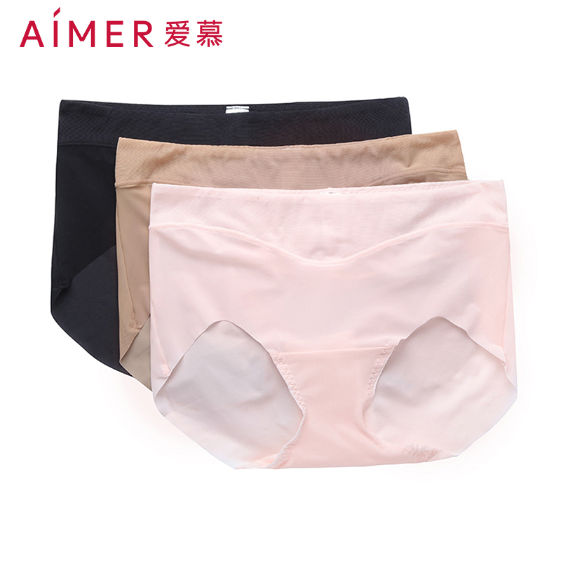 【3-Pack】Kiki Women's Mid-Waist Breathable Triangle Panties Am221371 【3-Pack】Kiki Women's Mid-Waist Breathable Triangle Panties Am221371