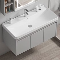Wall-mounted washbasin small apartment bathroom cabinet balcony ceramic integrated washbasin cabinet combination bathroom washbasin