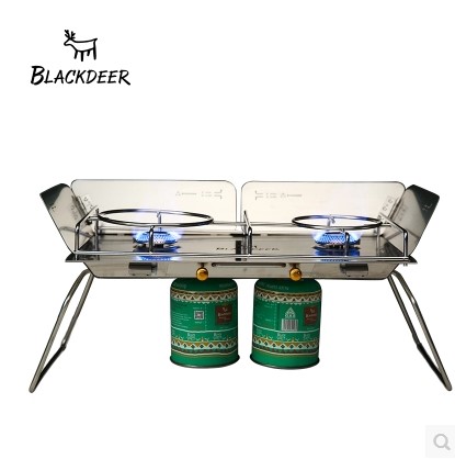 Fire maple black deer stove head outdoor windproof double-headed stove camping picnic stove self-driving tour high-power gas stove red flame