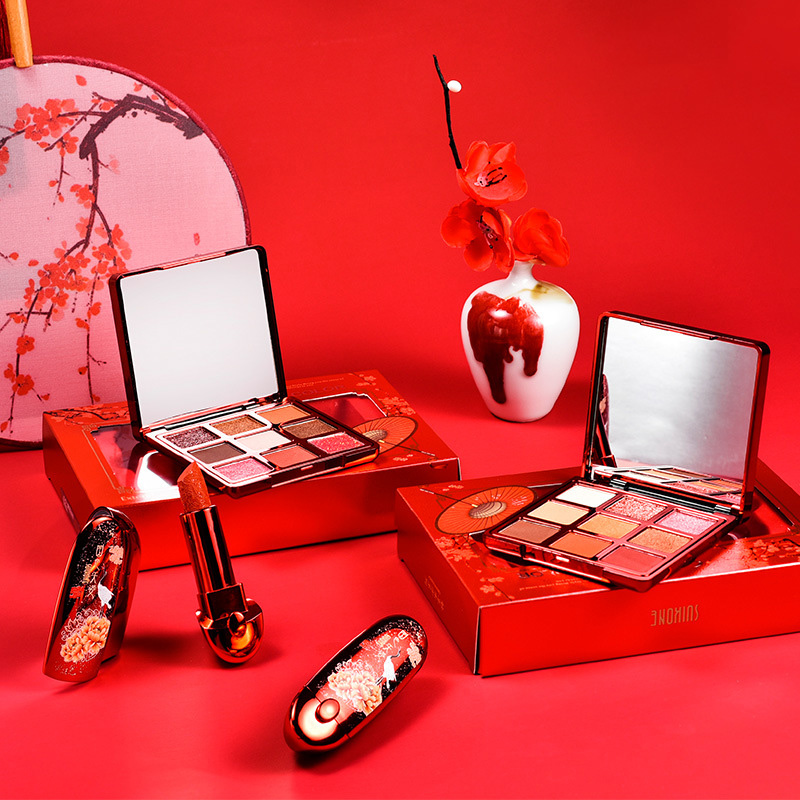 Second Enjoy Oriental Makeup Set Net Red Douyin Ins Super Fire Chinese Style Eye Shadow Forbidden City Lipstick Gift Box Set