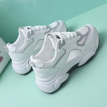 Summer mesh shoes breathable thin white shoes for women 2024 new popular dad shoes womens mesh breathable sports shoes