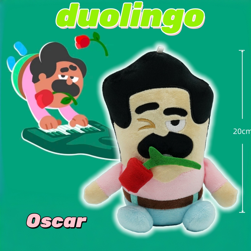 New Duolingo Oscar Plush Toy Owl Hat Oscar Doll Children's Gift