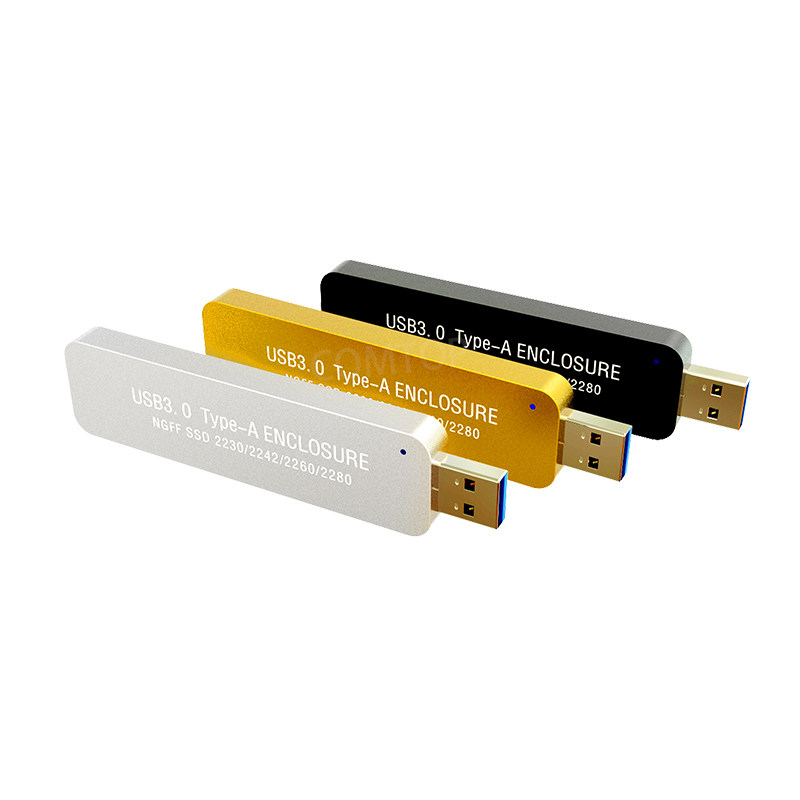 Comtop M.2 Ngff to Usb3.0 All-Aluminum 2280 Solid-State Mobile Hard Drive Enclosure U Disk Type Portable Plug-In Type