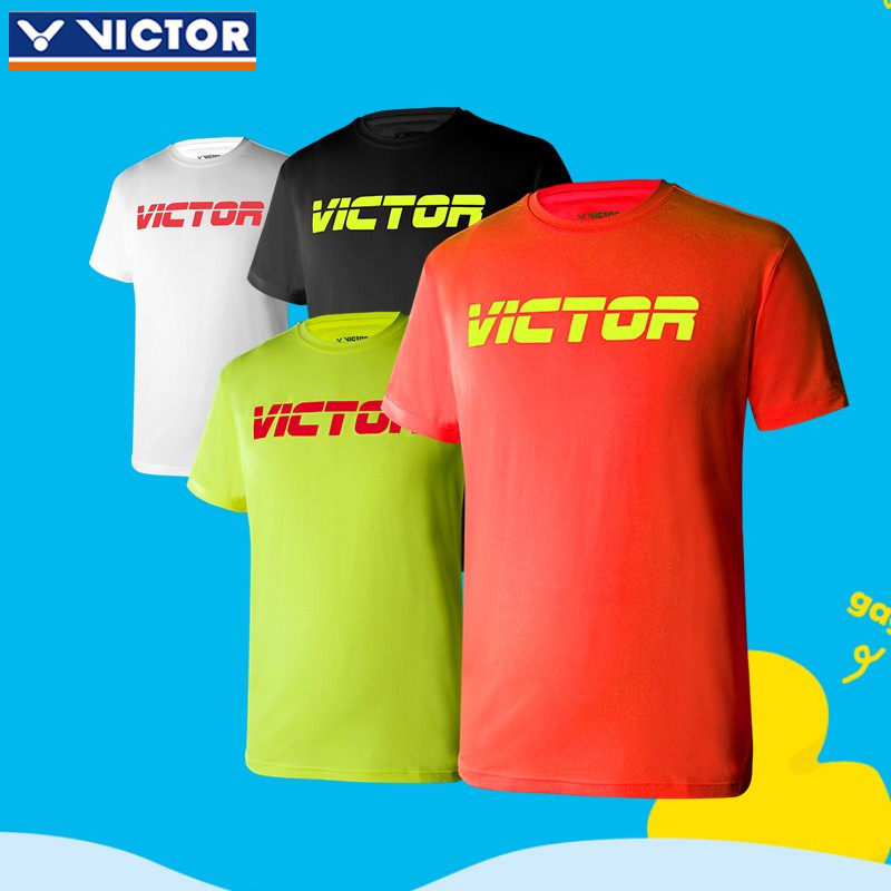 victor badminton suit T80066 Victor sweat-absorbing quick-drying crew neck T-shirt cultural shirt