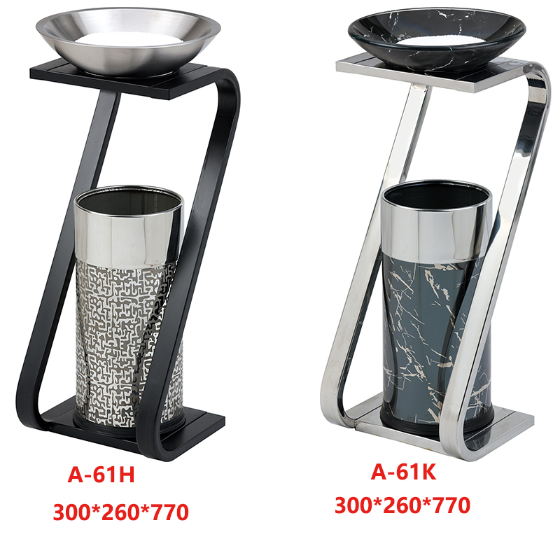 S-type bin Hotel KTV Stainless Steel New Concept Fruit Leather Case Base Cigarette lift Elevator Mouth Creative Sample House Display Center