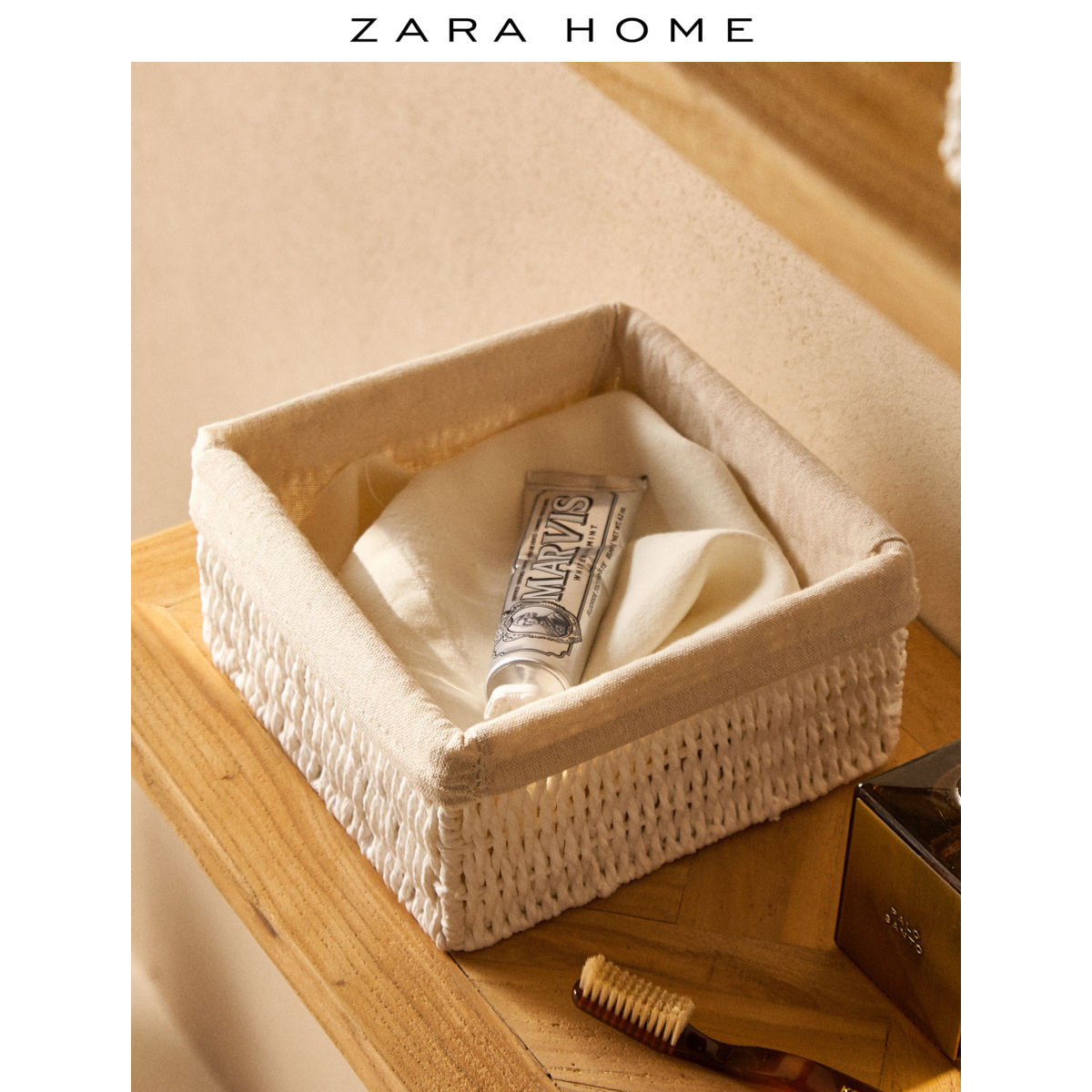 Zara Home fabric inner layer square clothing containing debris box set objects swing basket 41772049250