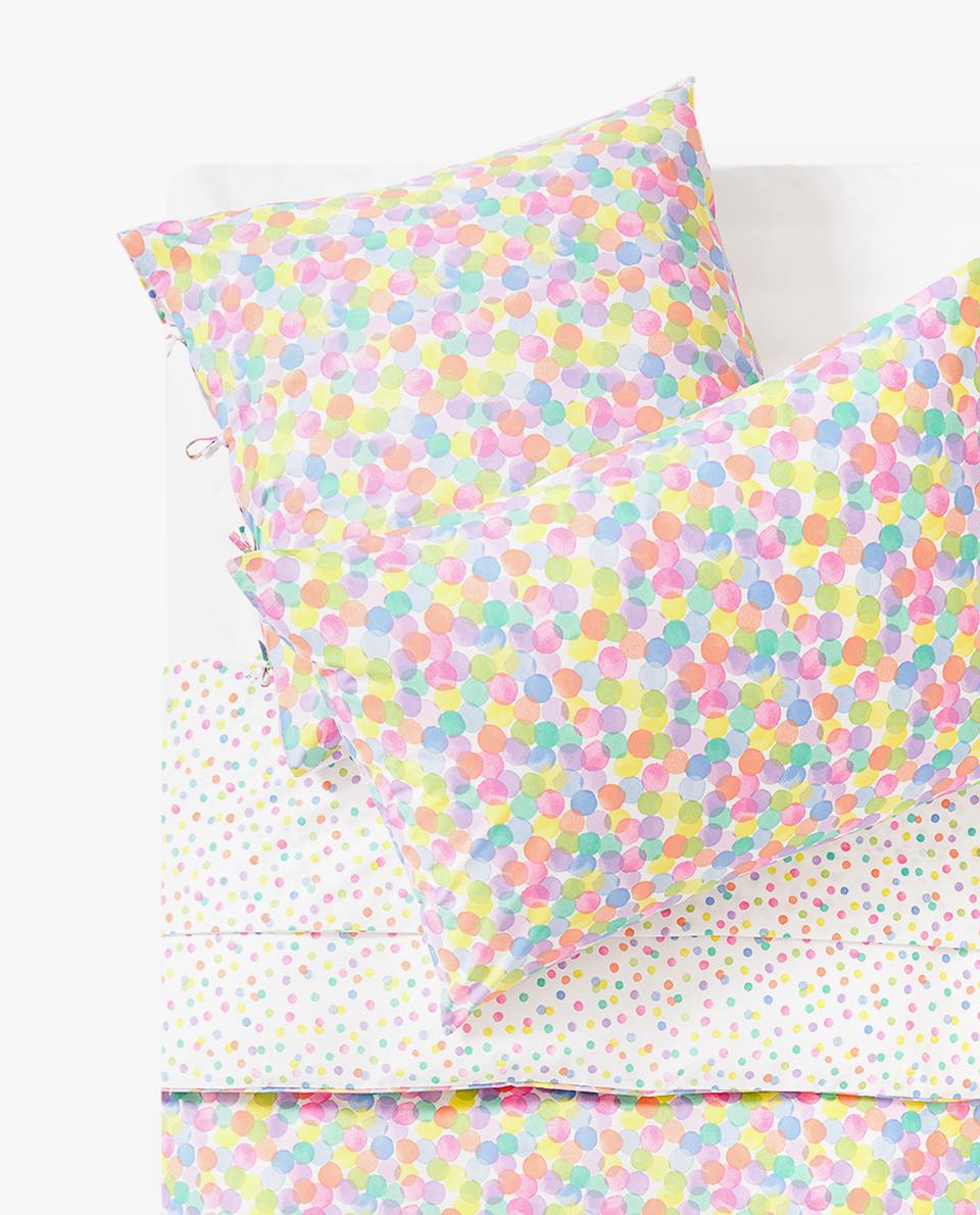 Zara Home KIDS loạt chăn in hình tròn hai mặt 47469088999 - Quilt Covers chăn tuyết nhung