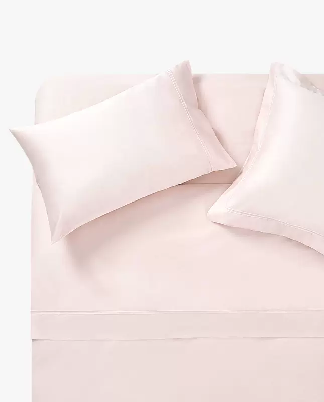 Zara Home màu hồng nhạt sateen trên một mảnh tấm bông nhẹ chặt chẽ dệt bông sang trọng 47359089644 - Khăn trải giường ga giường màu xám