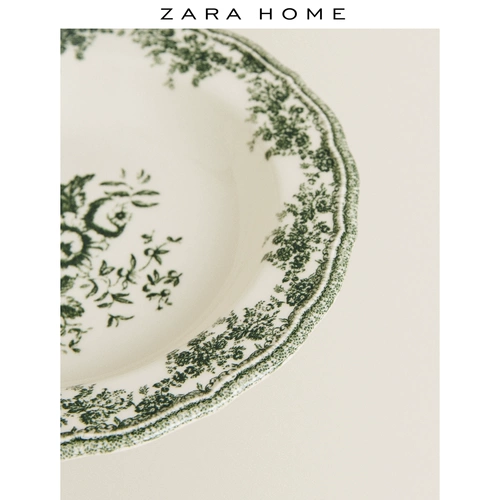 Zara home присоединиться к жизни цветочной печати. ​​Кулинария винтажная камера диска керамика глубокая дата 42460201528