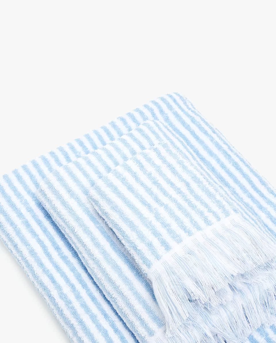 Zara Trang chủ trang trí bằng tua 41426013400 sọc khăn - Khăn tắm / áo choàng tắm khăn tắm cho trẻ sơ sinh